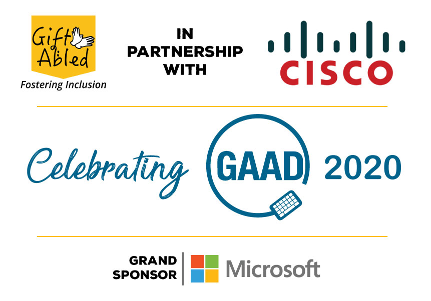 GiftAbled in Partnership with Cisco Celebrating GAAD 2020 , Grand Sponsor Microsoft
