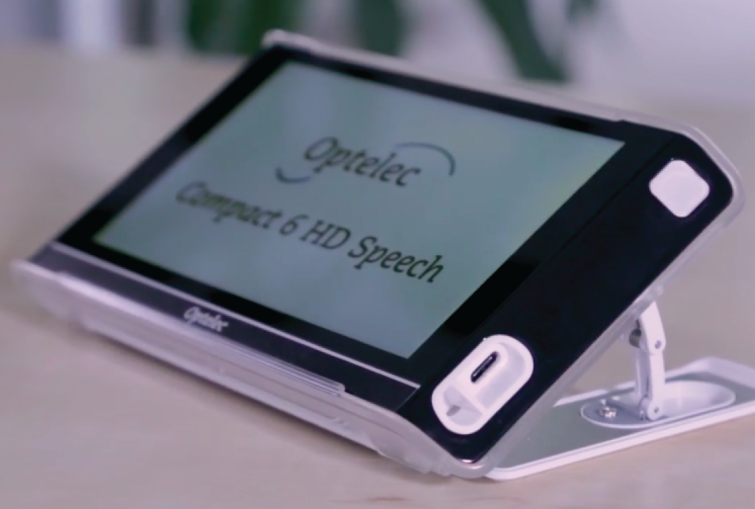 a device with screen reading software