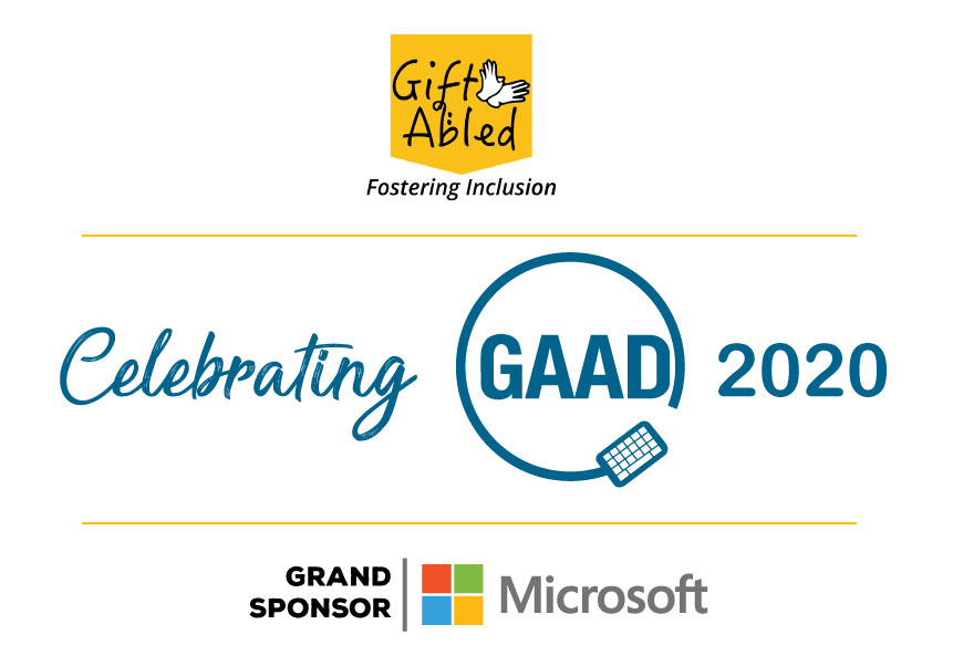 Giftabled. celebrating GAAD 2020. grand sponsor, Microsoft.