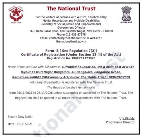 National Trust certificate